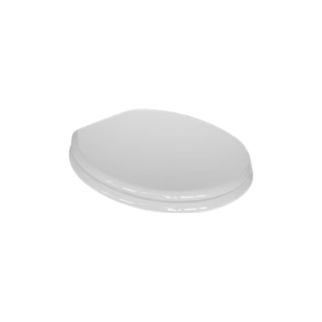 Sedile WC Universale in MDF Bianco con Cerniere Regolabili in Acciaio Inox