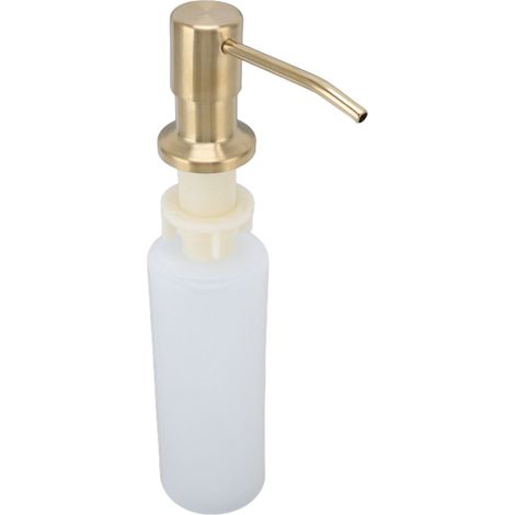 300-ml-Seifenspender für die Küchenspüle, Edelstahl, 360° drehbar, multifunktional, Gold (1/5)