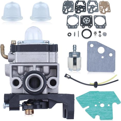 Kit Carburateur pour Honda GX25 GX25N GX25NT HHT25S, Adefol Carburateur Joint Filtre à Carburant Bougie Ampoule d'Amorçage Kit de Pièces de Remplacement Moteur 8 en 1 Remplacer 16100-Z0H-825 (1/5)