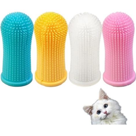 Brosse à dents - Idéal - 4 brosses en silicone - Soins dentaires - Haleine fraîche - 4 couleurs (1/4)