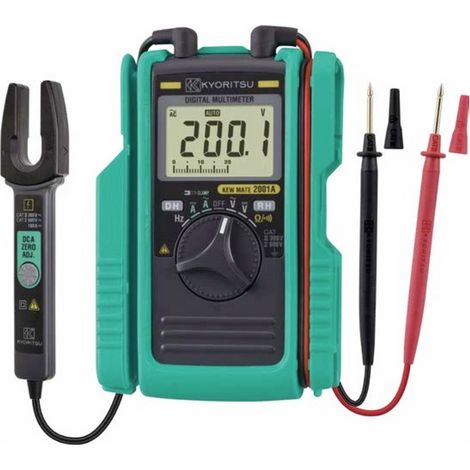 Kyoritsu KEW Mate 2001 A Hand-Multimeter, Stromzange digital CAT II 600 V, CAT III 300 V Anzeige (