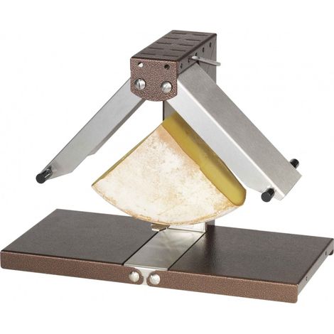 Appareil à raclette 4 personnes 1000W – Inox et acier époxy cuivre – Rampes de chauffe réglables – BREZ01 – Bron Coucke