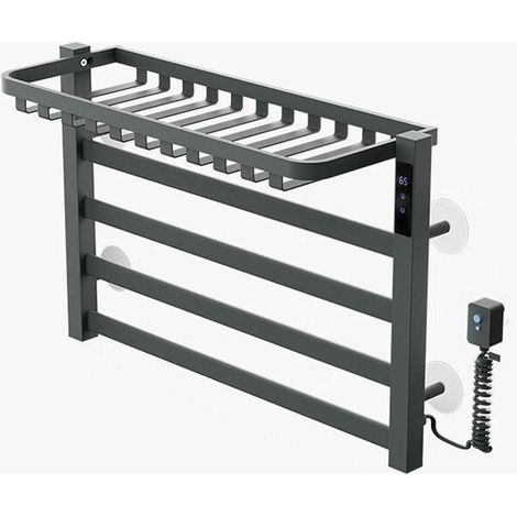 Smart Electric Heated Towel Rail, No Drilling Required, Bathroom Towel Drying Rack, Wall-Mounted Towel Warmer (1/5)