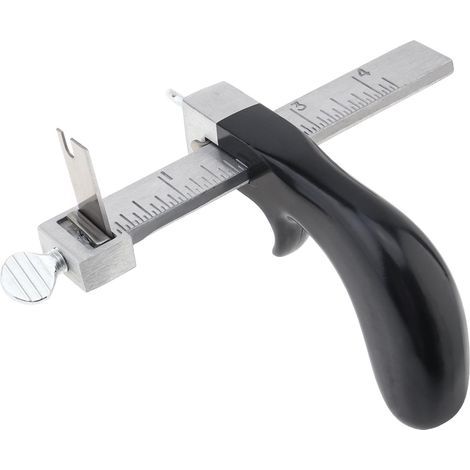 Lederschneidwerkzeug, Lederstreifenschneider mit Aluminiumgriff, Heimwerkerwerkzeug (1/4)
