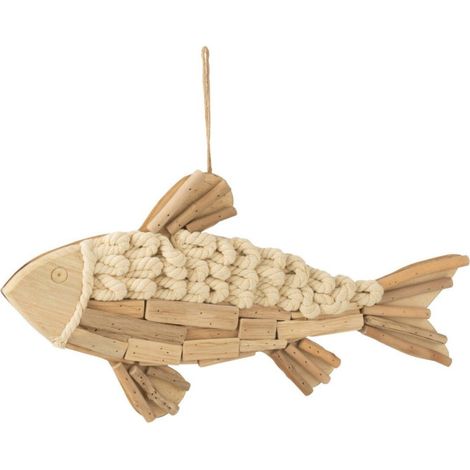 Poisson Déco à Suspendre "Bali" 52cm Naturel (1/4)
