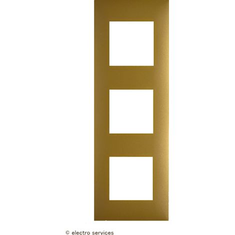 Plaque 3 postes Espace Evolution Arnould Finition: Or satiné