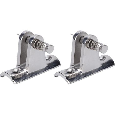Cerniere per tendalino Bimini in acciaio inox 316, 2 pezzi, staffa per cerniera per imbarcazioni marine, yacht, pontoni e camper.