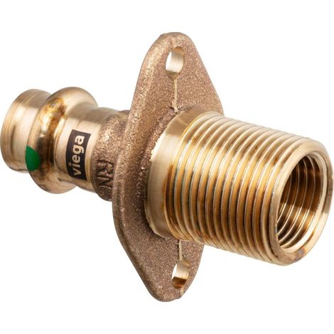 Viega Manguito de pared Profipress Sanpress, d 15mm, Rp 1/2, G 3/4 bronce rojo o bronce de silicio Modelo 2232.3, 325060