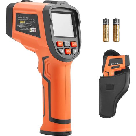 Mophorn Infrarot-Thermometer -30℃1200℃, Digitales IR-Temperaturmessgerät mit LCD-Beleuchtung, Typ-K-Thermoelement & Dual-Laser, Berührungslose Temperaturpistole (Nicht für den menschlichen Gebrauch) (1/5)