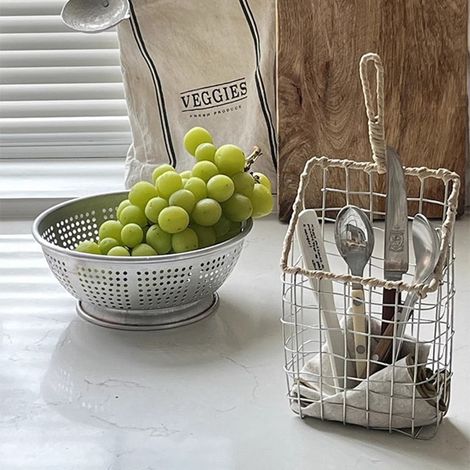 Panier Mural En Fer Forgé - Porte-Magazines Murale - Pour Salon Salle De Bain Bureau - 12 x 6 x 20 cm - 1 Pièce