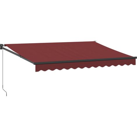 Maison Exclusive - Markise Manuell Weinrot 350x250 cm