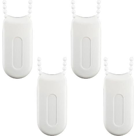 Lot de 4 poids pour cordon de rideau. accessoires pour stores en plastique blanc. poignées. cordon. poids de rechange. chaînette de lestage pour stores enrouleurs. (1/5)