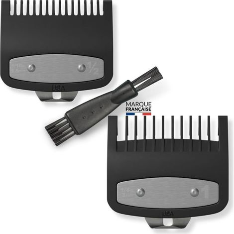 Lot de 2 Sabots Tondeuse, 1.5mm et 3mm, Accessoire Coiffeur, Pour Dégradé, Compatible Wahl (1/5)