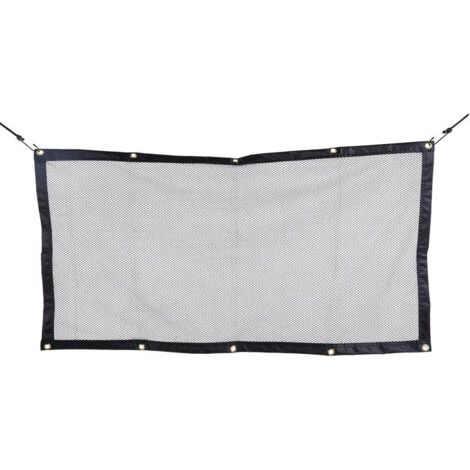 Filet pour Voiture pour Animaux Portable Filet de Protection Voiture Séparation pour Chien Chat Filet avec Crochets et Cordes Grille de Séparation Universelle pour Voiture 115cm×62cm (1/5)