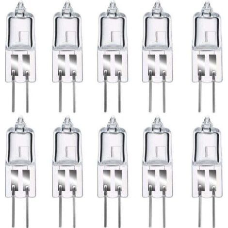 G4 Halogenlampen, 12 V 20 W G4 Halogen Stiftsockellampe, 2800 K Warmweiß, dimmbar, G4 Klare Kapsellampe, 10er-Pack [Energieklasse C]