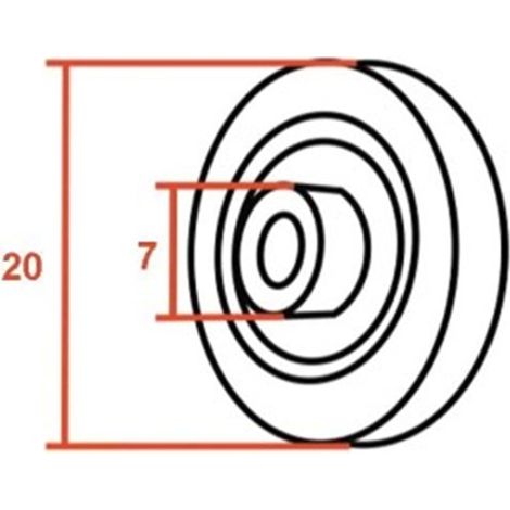 Rodamiento Mampara Frontal 20mm R03 10 Uds