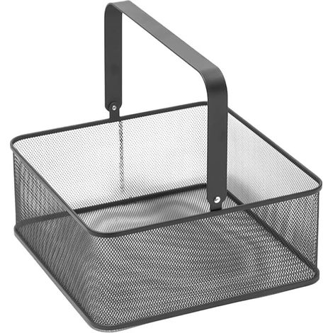 Panier à fruits et à pain en métal avec anse, plateau de service et corbeille pour pique-nique, rangement décoratif pour la maison