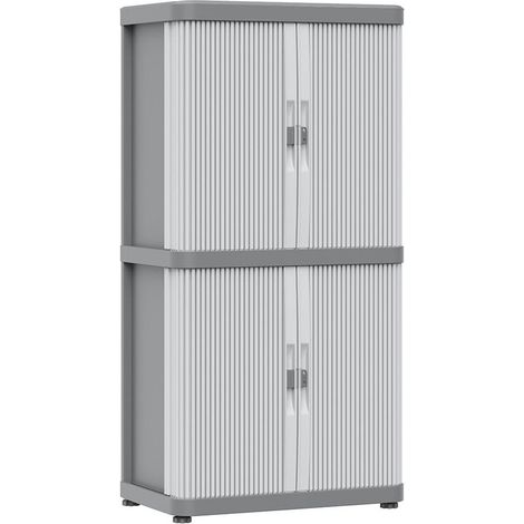 Armoire d'atelier modulable 200x59x36cm – 2 étagères – Protection UV – Pieds réglables – Intérieur modulaire – Terry
