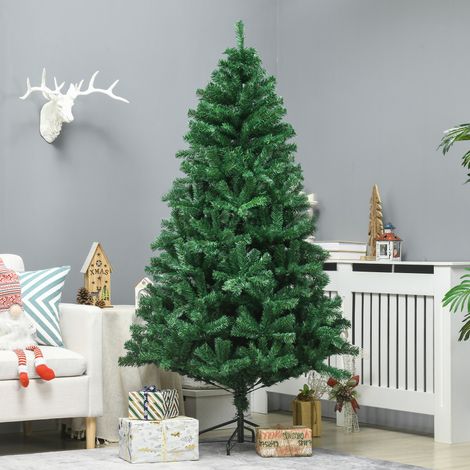 Albero di Natale artificiale da 180 cm, abete artificiale con 1000 punte, decorazione per albero di Natale con supporto in metallo per uso interno. (1/5)