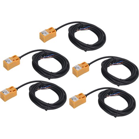 NPN-Öffner-Näherungssensor, induktiv, 10–30 V DC, 100 mA, 5 Stück, Näherungsschalter, 10–30 V, normalerweise offener Kontakt (1/5)