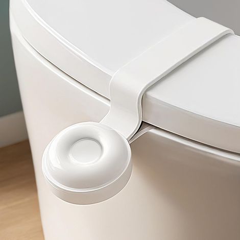 Poignée de siège de toilette, support de siège de toilette, outil d'ascenseur, évitez de toucher l'outil d'ascenseur, outils d'accessoires de toilette et de salle de bain (1 pièce) (1/5)