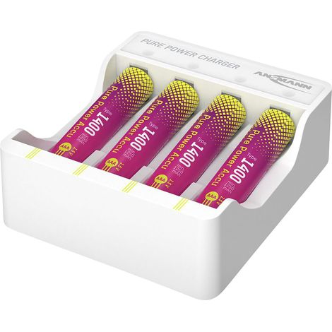 ANSMANN Lithium Ladegerät Pure Power inkl. 4x Micro AAA Akkus (1/5)