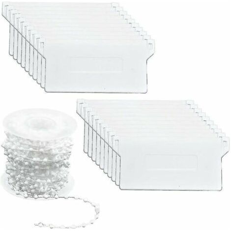 20 Pices Stores Verticaux Poids Lattes Infrieures 89mm (3.5) x 10m Kit de Rparation de Store, Blanc (1/5)