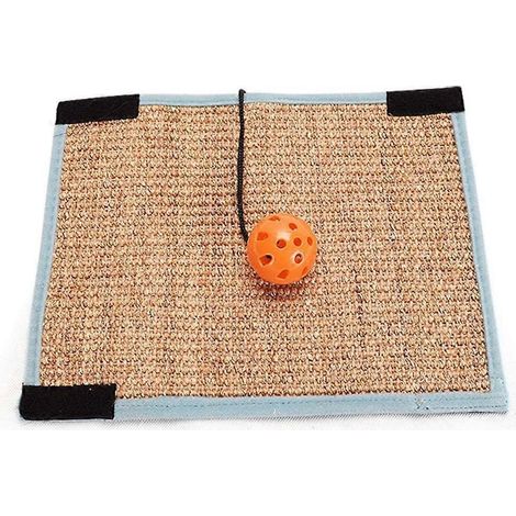 Kratzmatte für Katzen, rechteckige Matte aus Natursisal, praktisch und rutschfest, Spielzeug zur Pflege der Katzenkrallen.