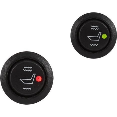 2x interrupteur de chauffage de siège de voiture universel 3 broches rondes à bascule chauffante Hi Low Off Control (1/4)