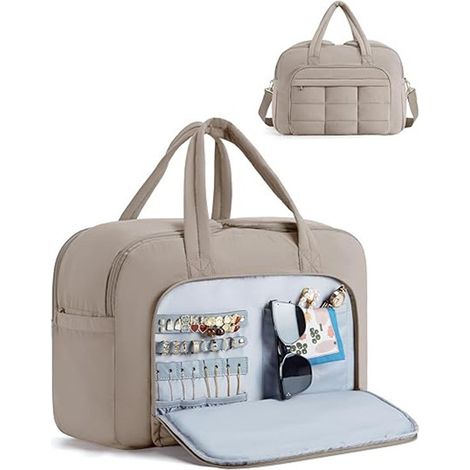Sac de voyage pour femme avec organiseur bijoux, bagage cabine imperméable (1/5)