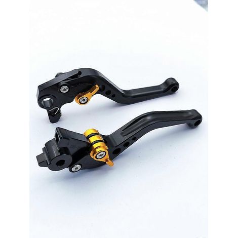 Convient aux motos KTM 690 Enduro R : poignée de frein réglable en alliage modifiée, biellette de direction (dorée). (1/3)