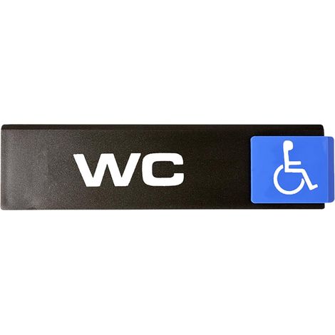 Plaque de porte WC handicapés - Europe Access 175x45mm - 4261393