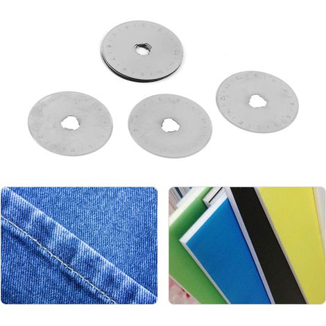 10 rotierende 45-mm-Klingen zum Schneiden von Papier, Stoff und Leder. (1/5)