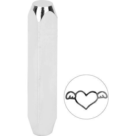 mm (1/4 Zoll) Stempel aus Kohlenstoffstahl für DIY-Stempelarbeiten an Leder, Holz und Schmuck (CraftHeart) (1/5)