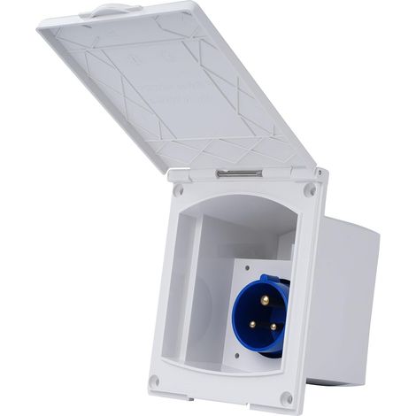 Prise Camping Car extérieur 220v, Prise d'alimentation CEE pour Caravanes 220V-240V 16A Prise Femelle Externe étanche à 3 Broches Prise Caravane pour Camping-Car Caravane Remorque (1/5)