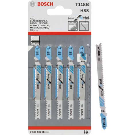 BOSCH T118B (pkt of 5) Basic for metal 92mm