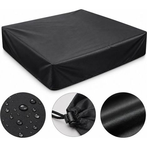 Housse de protection pour bac à sable, imperméable et résistante aux intempéries, avec cordon de serrage, pour jardin, terrasse et aire de jeux