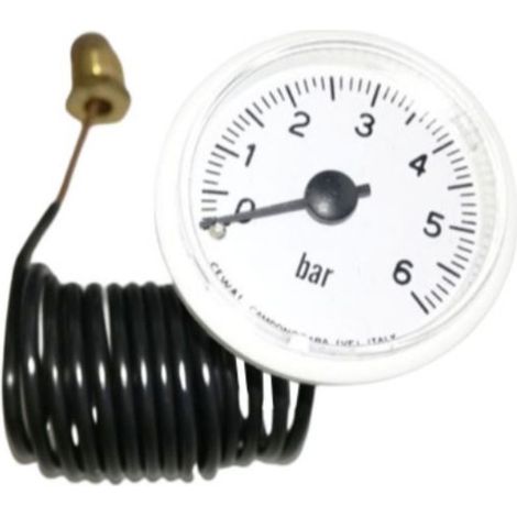 Hidrometro 37 mm 0/6 bar 1.5 MTS rosca 1/4 blanco