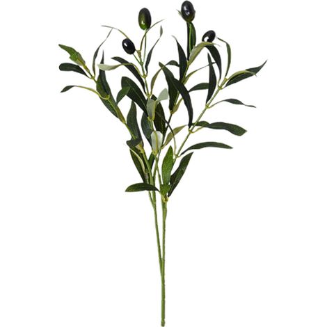 Brindille D Olive Artificielle - 4 Branches - 38 Cm - Décoration Intérieure Extérieure - Centre De Table Mariage Photo - 1 Pièce (1/5)