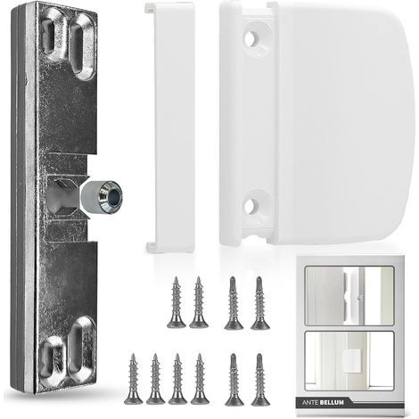 1 Kit - Loqueteau De Portail - Poignée De Porte - Fermeture Sécurisée Pour Extérieur - Anti-Vent - RAL 9016 (1/5)