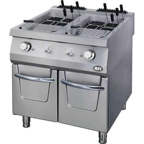 Cuiseur à pâtes gaz sur placard fermé - gamme 900 - 40 + 40 l - AFI COLLIN-LUCY