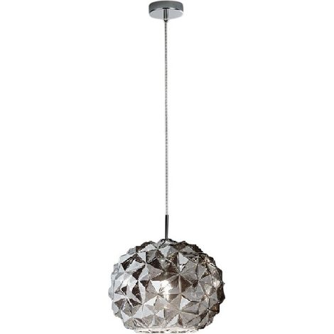 Suspension En Verre Soufflé Fumé, Diamètre 35 Cm, Douille E27, Design Élégant Et Moderne Pour Intérieurs Raffinés - Perenz, Qualité Supérieure (1/2)
