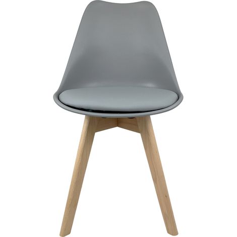 SEDIA LELIA PP/PU 48X57X81 Grigio/Naturale - 2 Sedie (1/4)