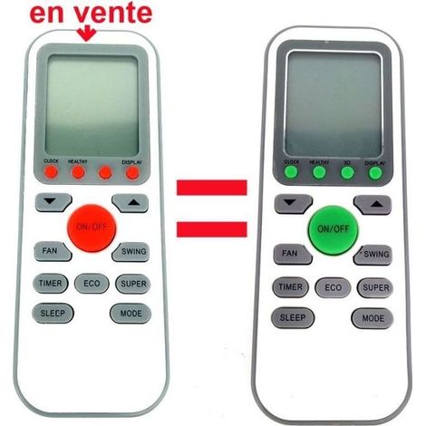 REMPLACEMENT AIRTON TéLéCOMMANDE CLIMATISEUR DC INVERTER TAC 12CHSA/ZI REF: 405597 TAC 18CHSA/ZI REF: 405598 TAC 09CHSA/ZI 406426 (1/2)