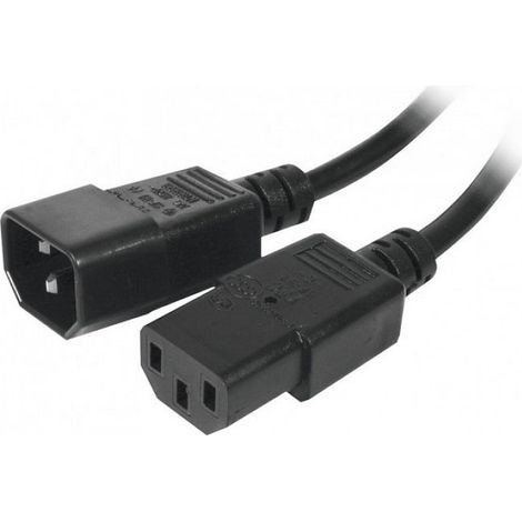 exertis Connect Rallonge électrique secteur moniteur/onduleur - noir 5m (808050)