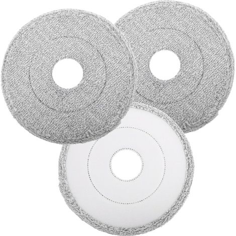 3 Spare Microfibre Mop Head Parts Refill Rotary Washable Dry Round Heads Cleaning Supplies for Use Microfibre Mop (1/5)