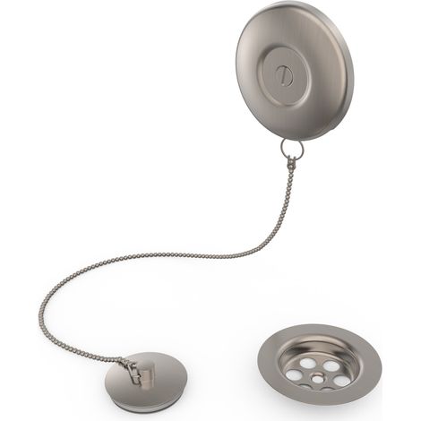 TAPÓN CON CADENILLA Y PLATILLO PARA BAÑERA CADENA: 450 MM