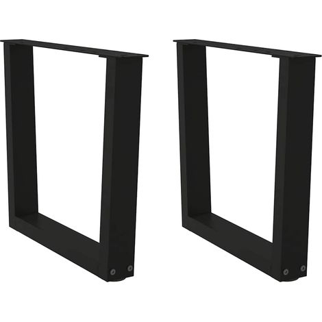 Couchtischbeine V-Form 2 Stück Schwarz 60x(42-43,3) cm Stahl