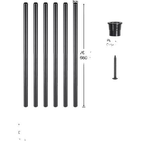 Balaustre per scale, confezione da 101, design a tubo tondo, 101 pezzi, 26 pollici (1/2)