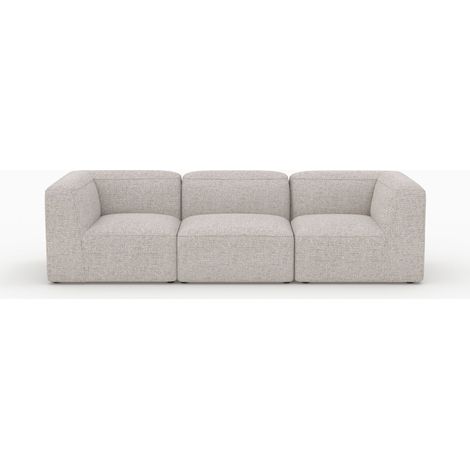 Sofá modular Hestia en tela beige de 3 plazas